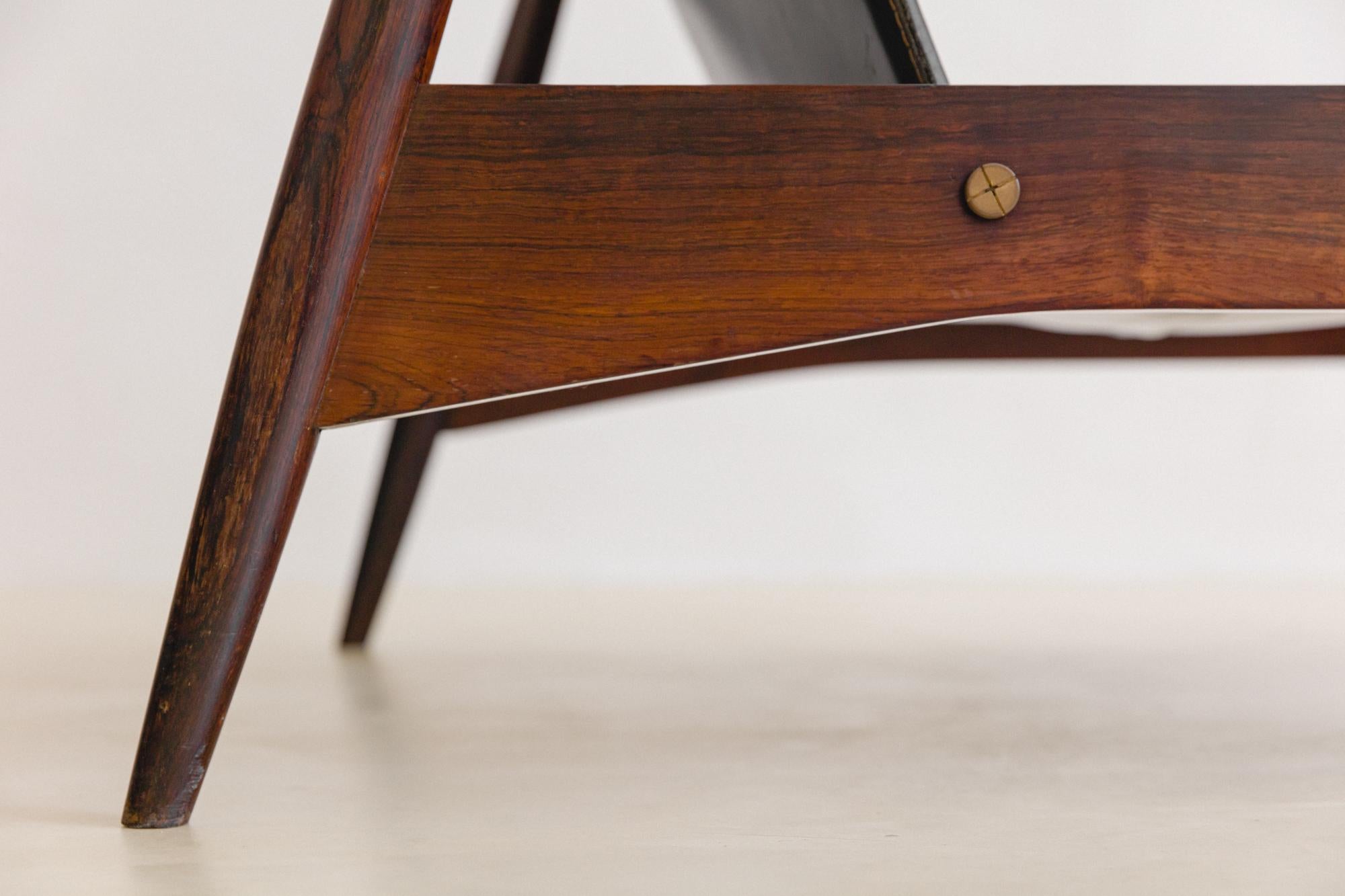 Solid Rosewood Armchair by Unknown Designer, Brazilian Midcentury Design, 1960s For Sale 7
