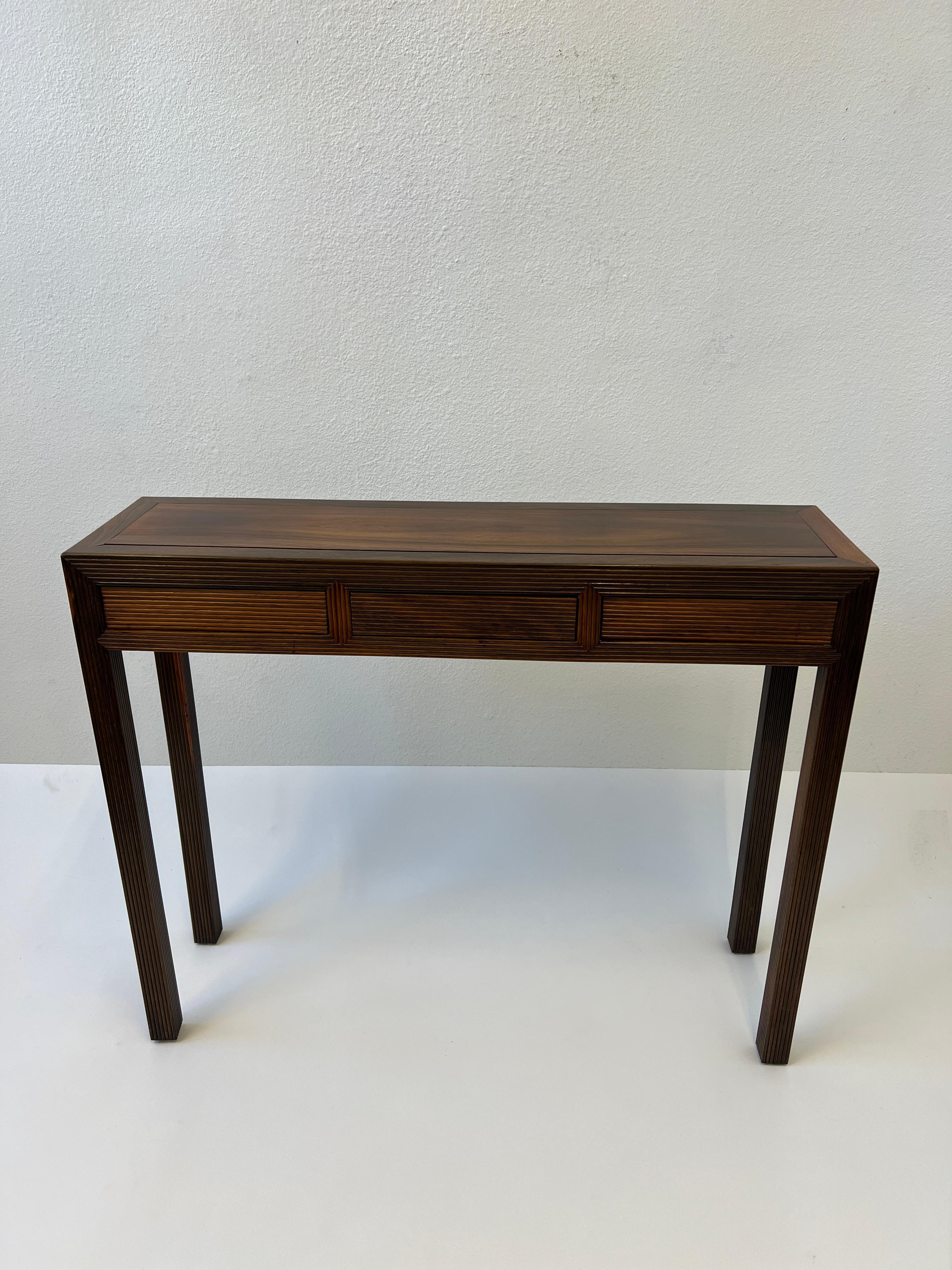 Modern Solid Rosewood Console Table With Drawers 