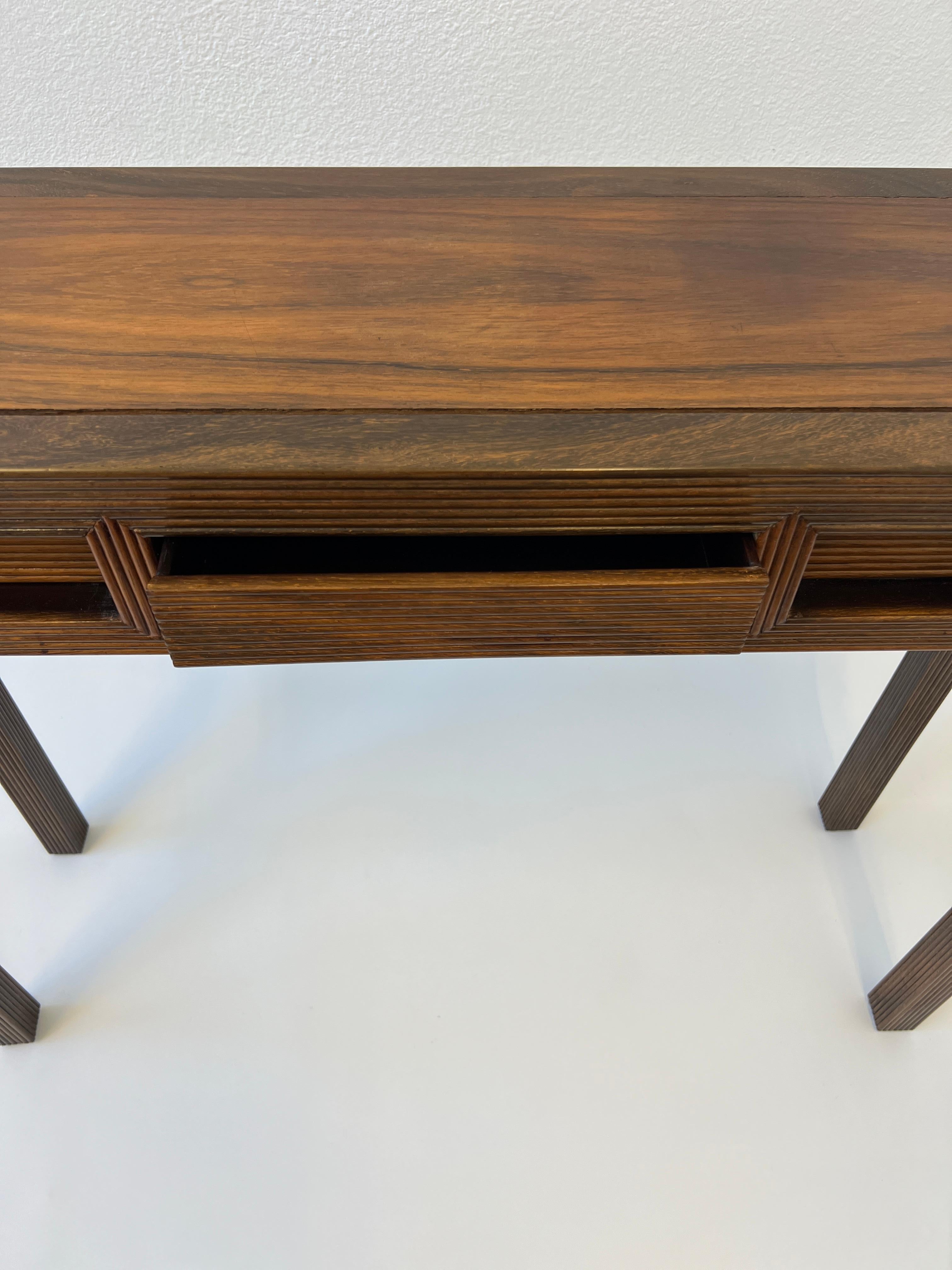 Solid Rosewood Console Table With Drawers  1