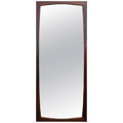 Solid Rosewood Danish Midcentury Wall Mirror by Aksel Kjersgaard