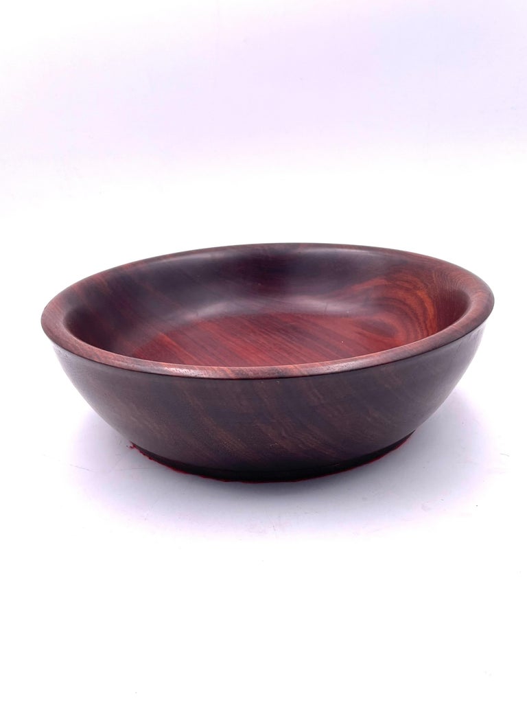 Solid Rosewood MidCentury Modern Bowl For Sale at 1stDibs