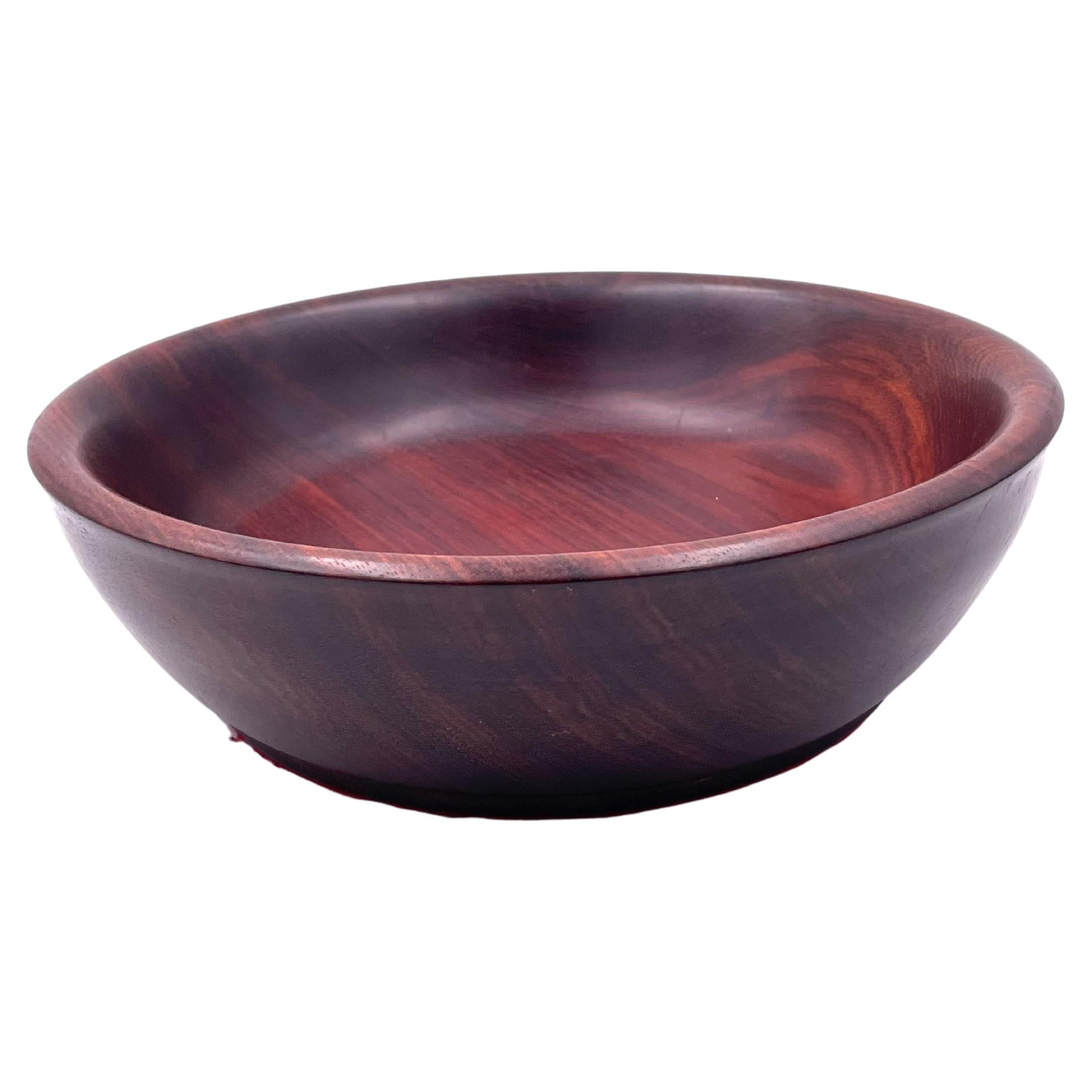 Solid Rosewood Mid-Century Modern Bowl For Sale
