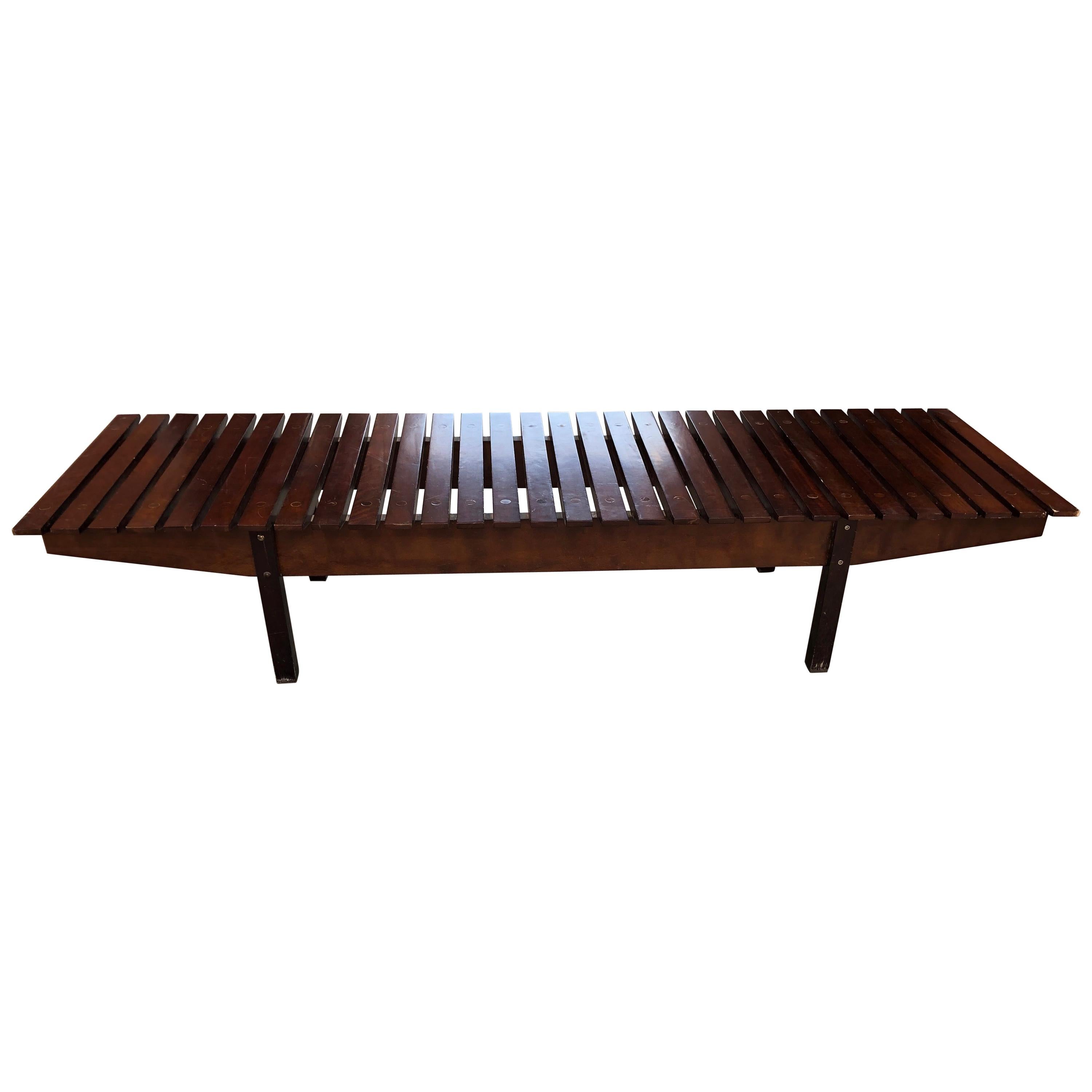 Solid Rosewood "Mucki" Bench by Sergio Rodrigues, 1958 For Sale