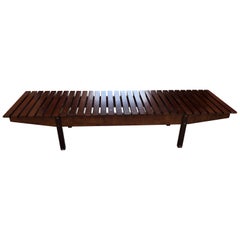 Solid Rosewood "Mucki" Bench by Sergio Rodrigues, 1958