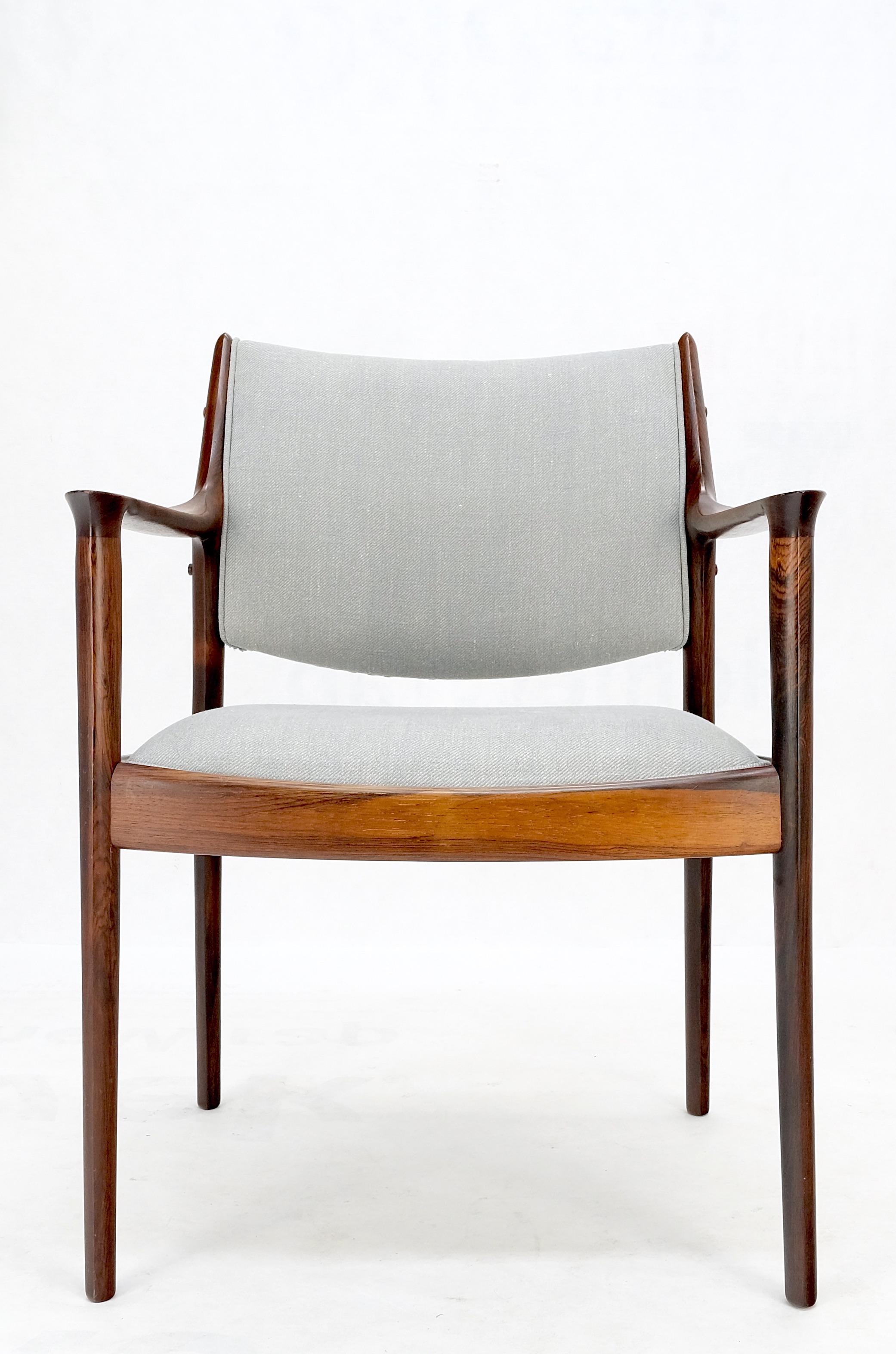 Solid Rosewood New Upholstery Danish Mid-Century Modern Side Office Desk Chair 4