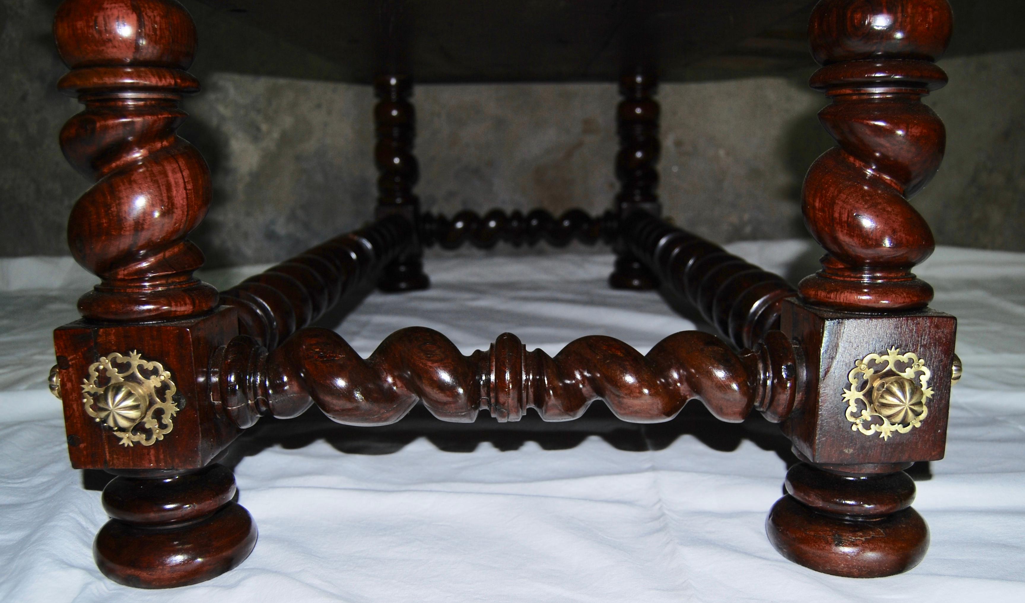Solid Rosewood Salon Table, Late 1700s 6