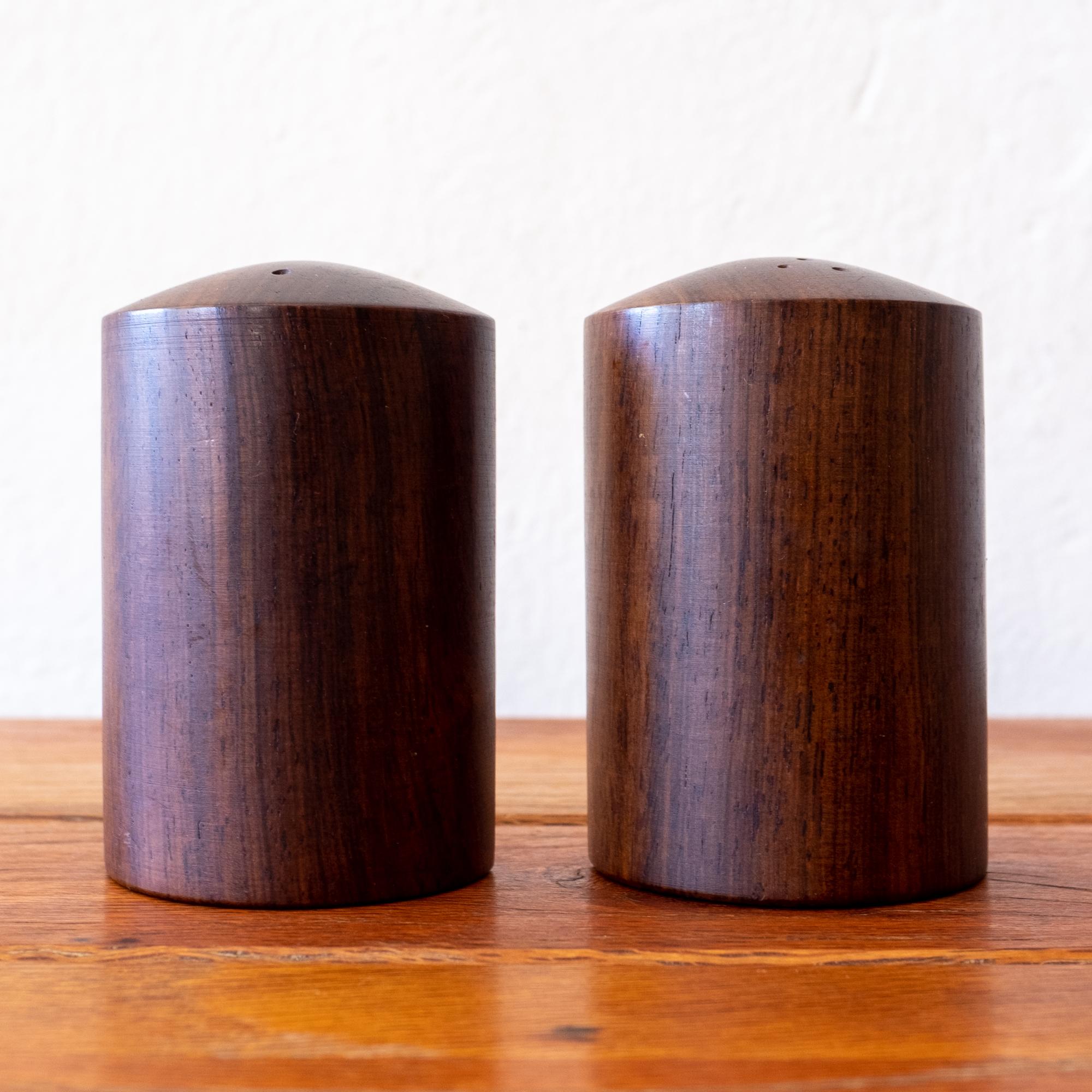 Danish Solid Rosewood Salt and Pepper Shakers, 1950s For Sale