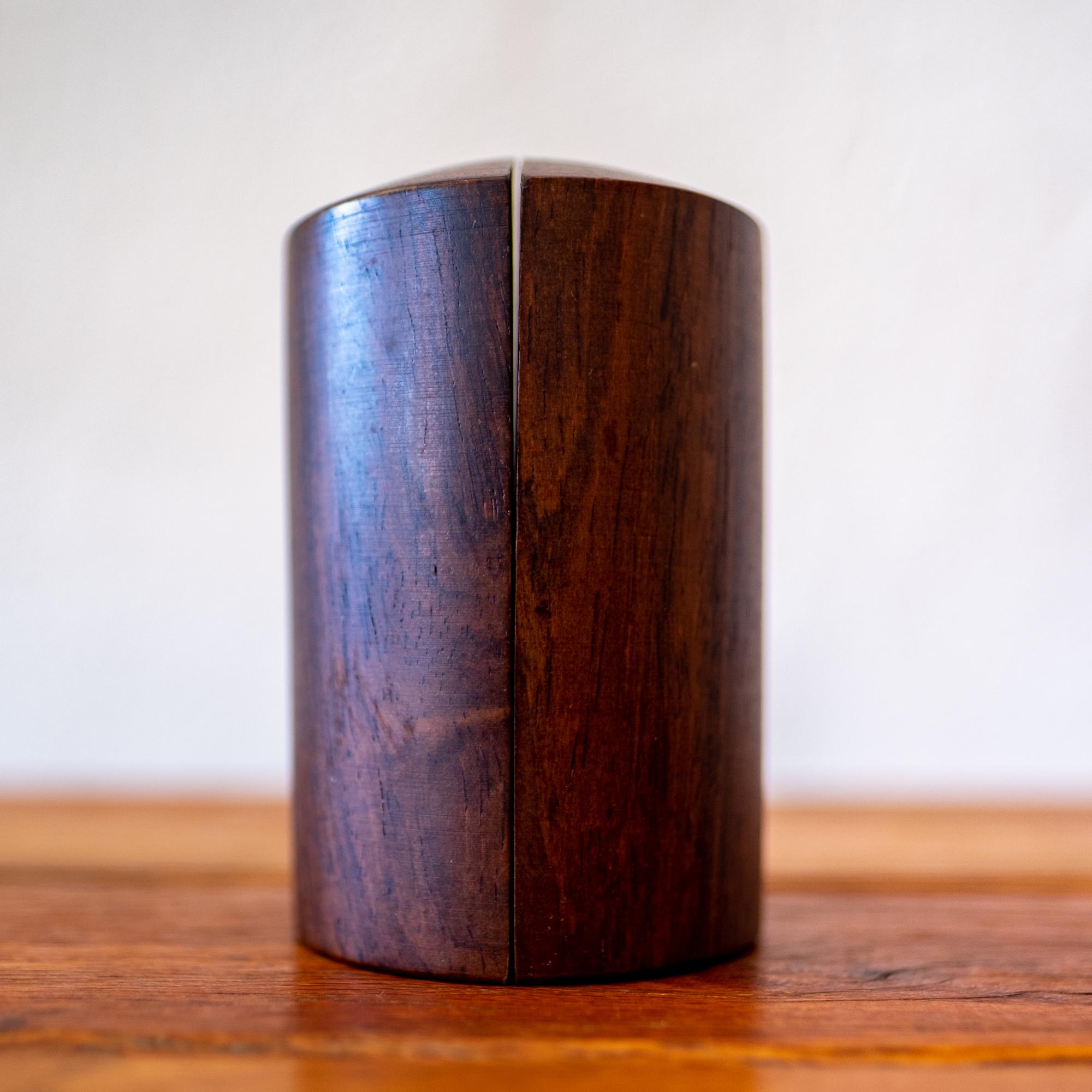 Solid Rosewood Salt and Pepper Shakers, 1950s For Sale 1