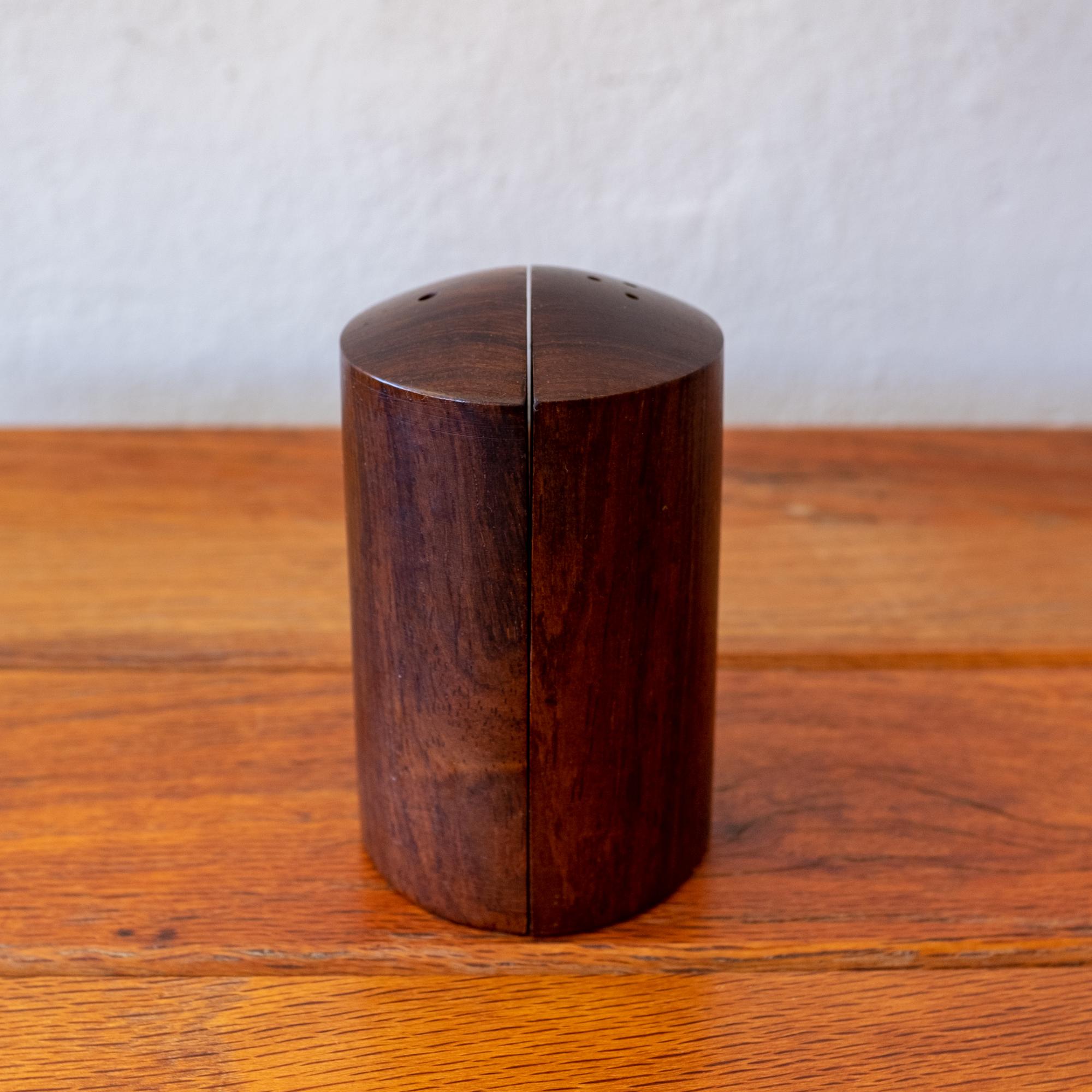 Solid Rosewood Salt and Pepper Shakers, 1950s For Sale 2
