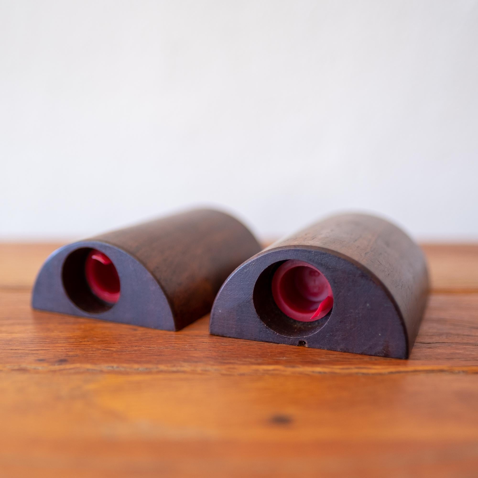 Solid Rosewood Salt and Pepper Shakers, 1950s For Sale 3