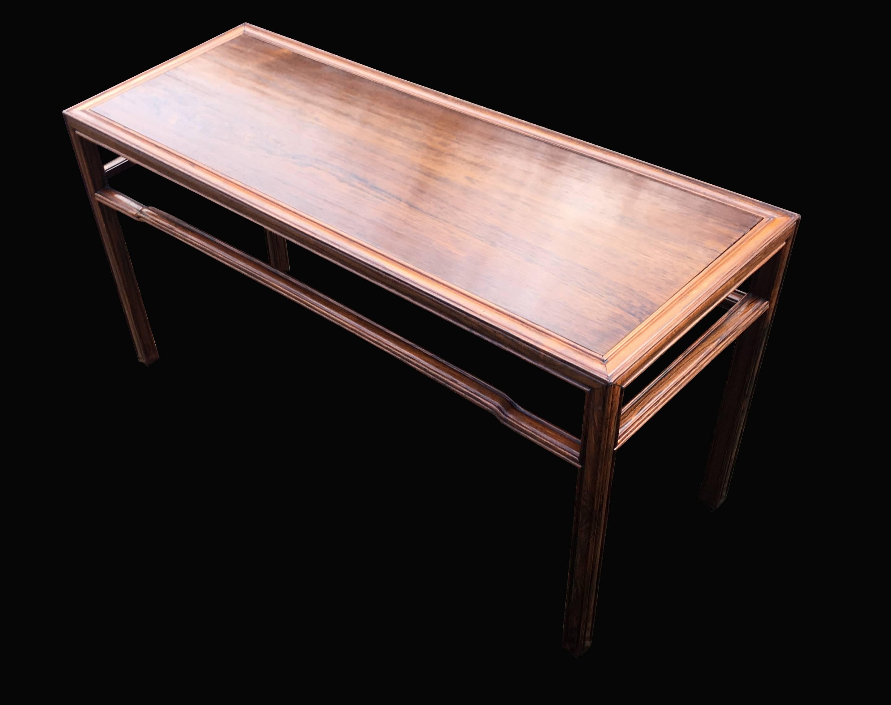 Danish Solid Rosewood Side Table by Fritz Henningsen