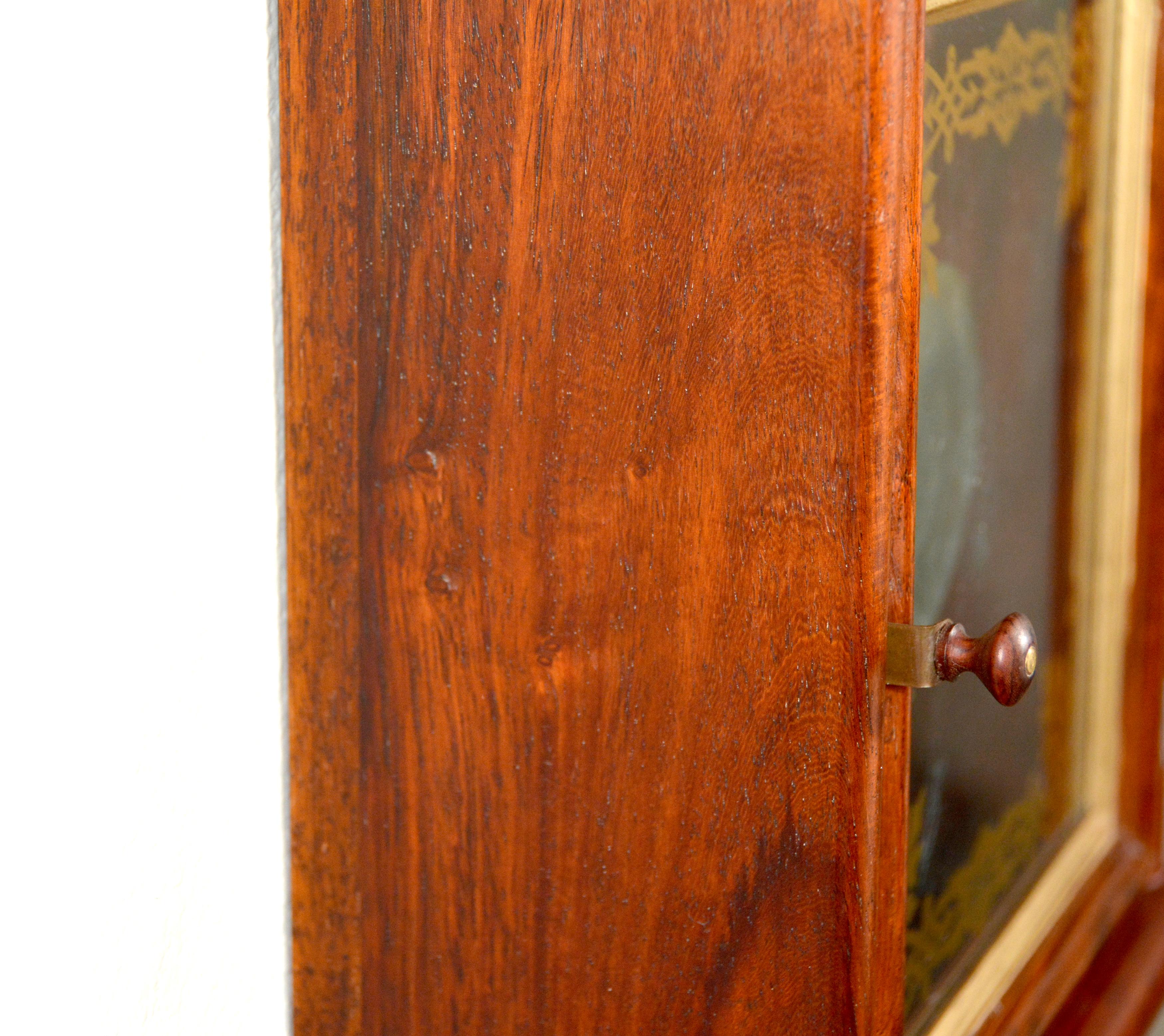 Solid Rosewood Welch Gale Drop 5 Dial 6 Hand Complication Calendar Wall Clock 5