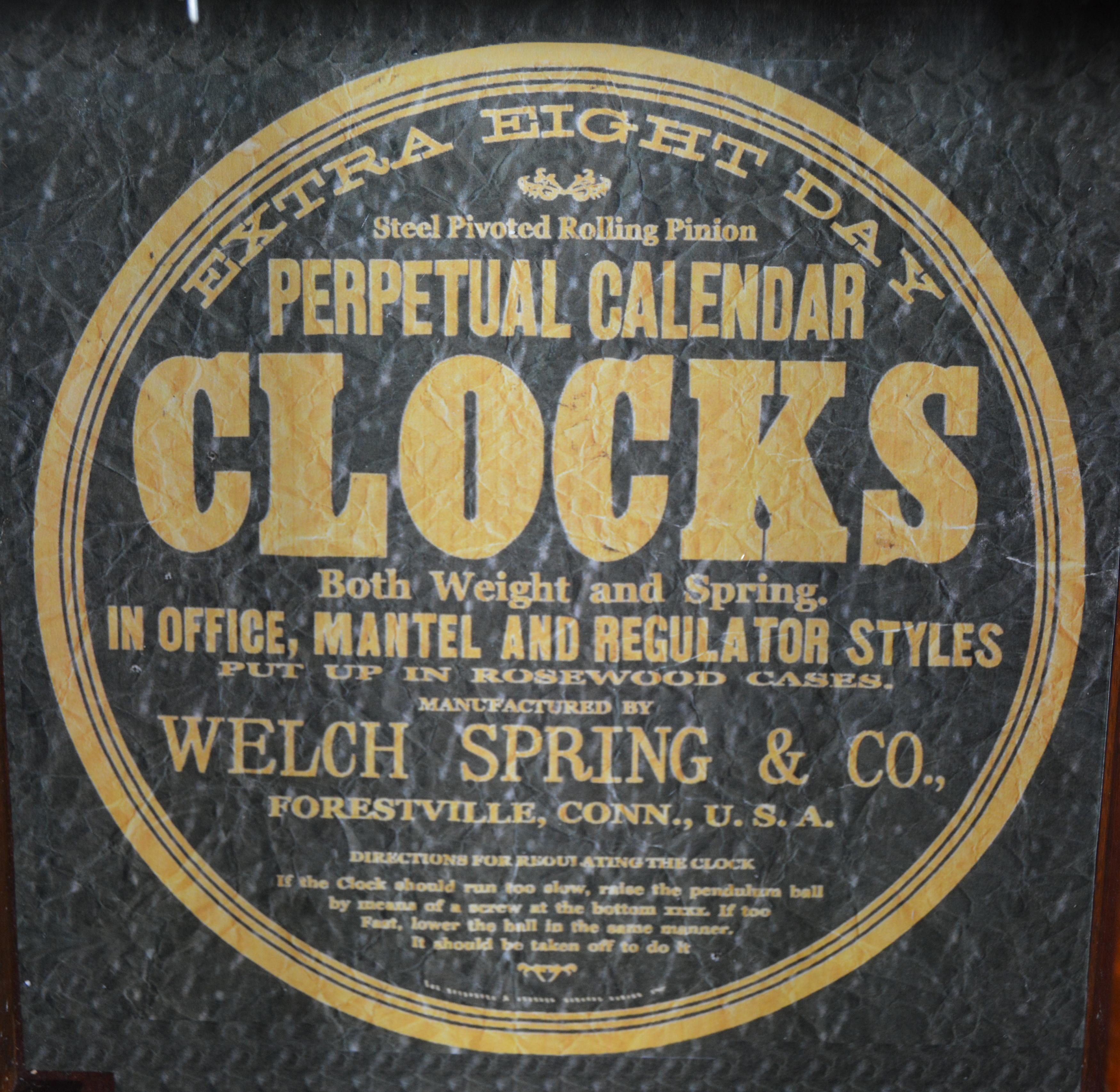 Solid Rosewood Welch Gale Drop 5 Dial 6 Hand Complication Calendar Wall Clock 6