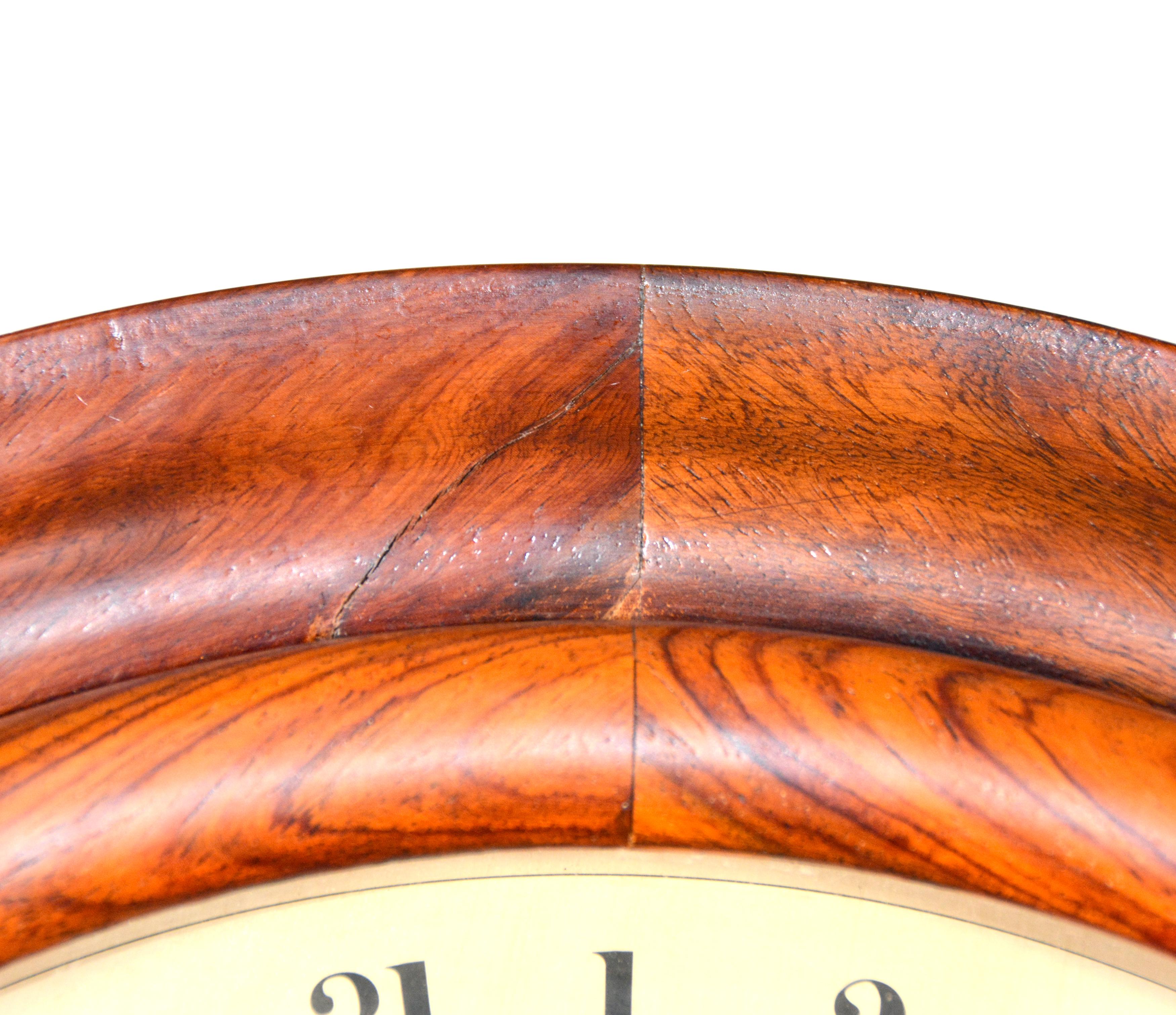 American Solid Rosewood Welch Gale Drop 5 Dial 6 Hand Complication Calendar Wall Clock