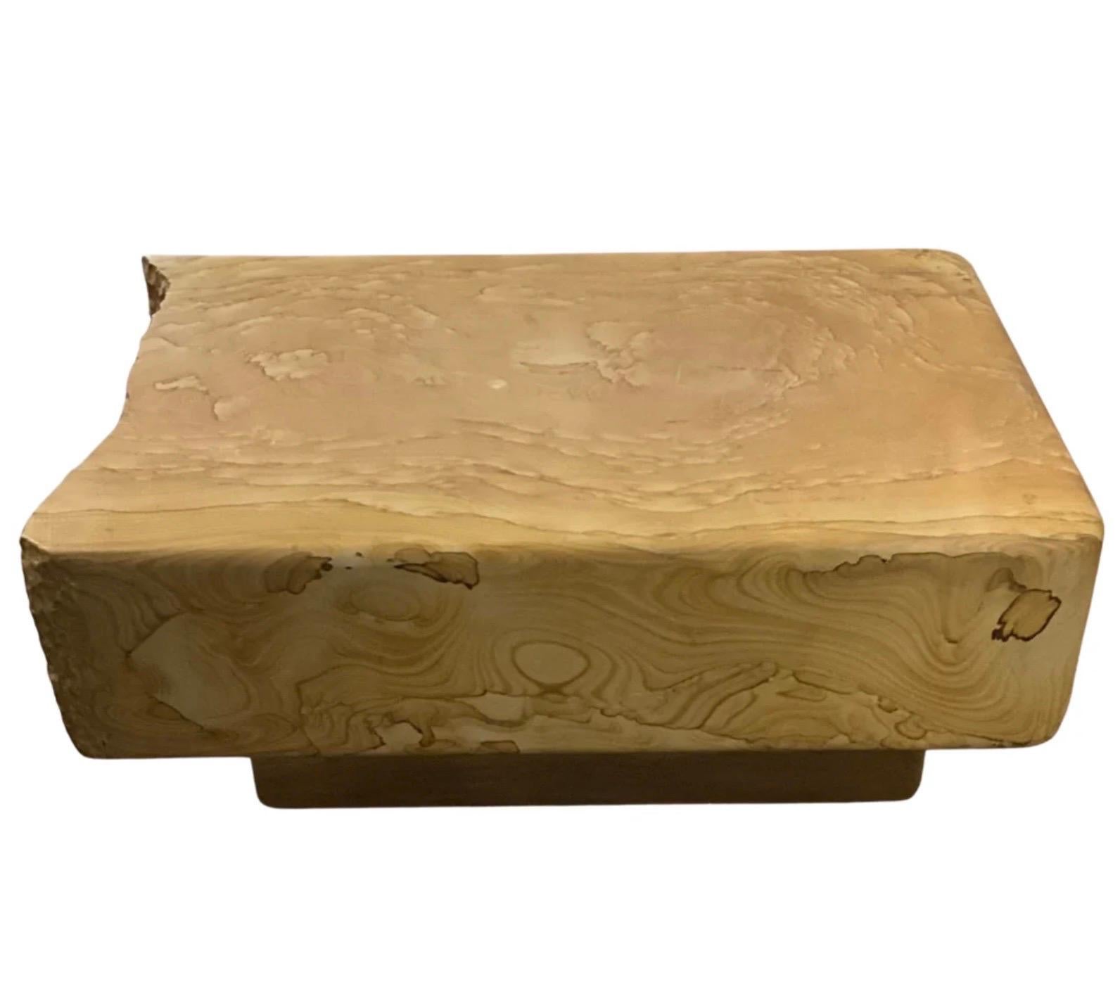 Solid Sandstone Pair of Tables
