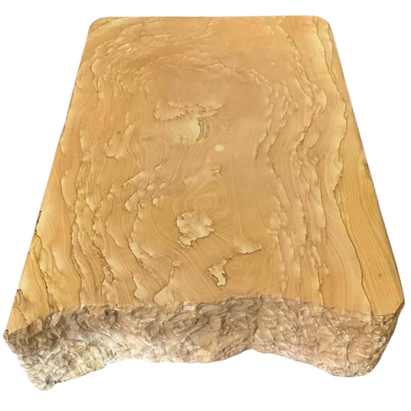 Sandstone Table Solid Sandstone Pair of Tables For Sale at 1stDibs