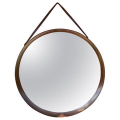 Miroir circulaire en bois de rose massif Santos d'Uno & Osten Kristiansson pour Luxus