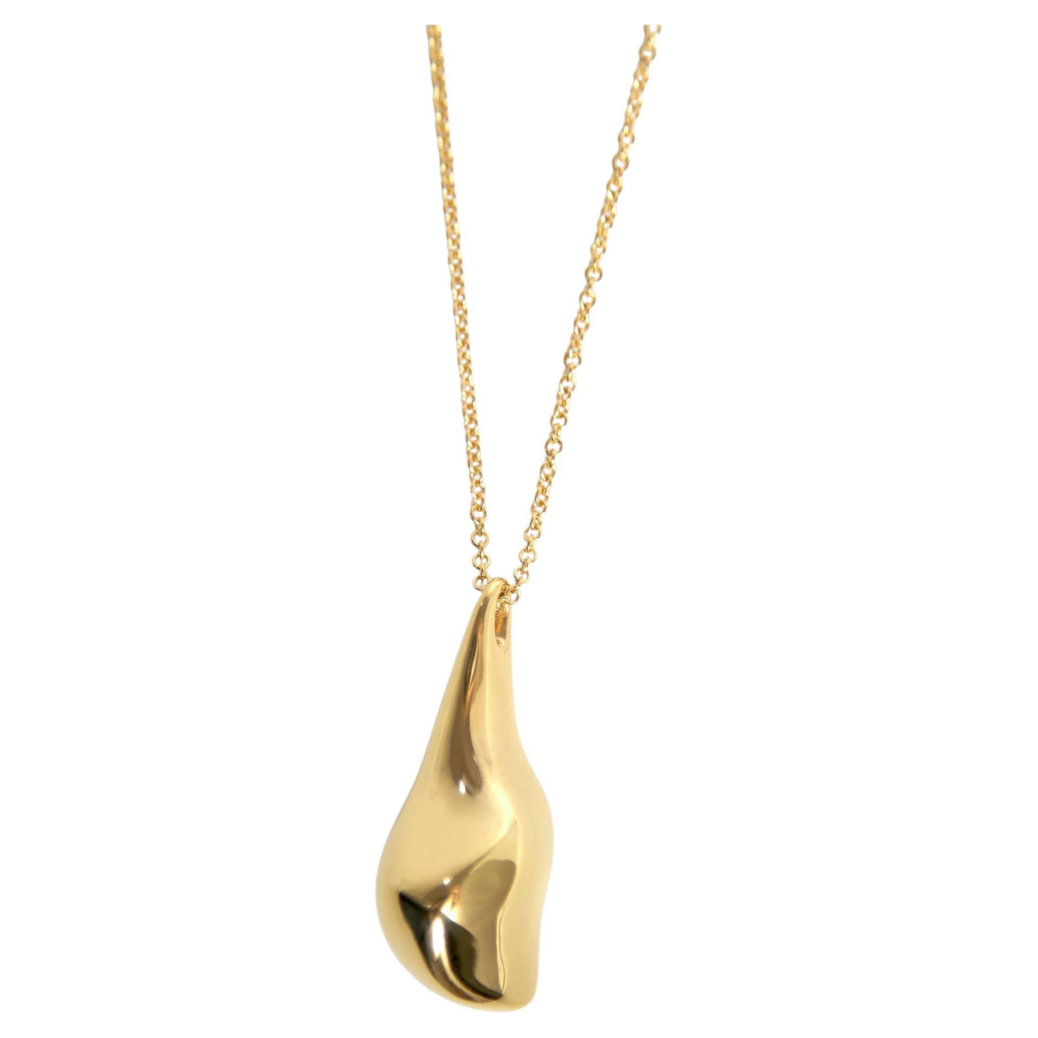 Solid Sculptural Pendant Necklace, 18 Carat Gold Plated For Sale at 1stDibs