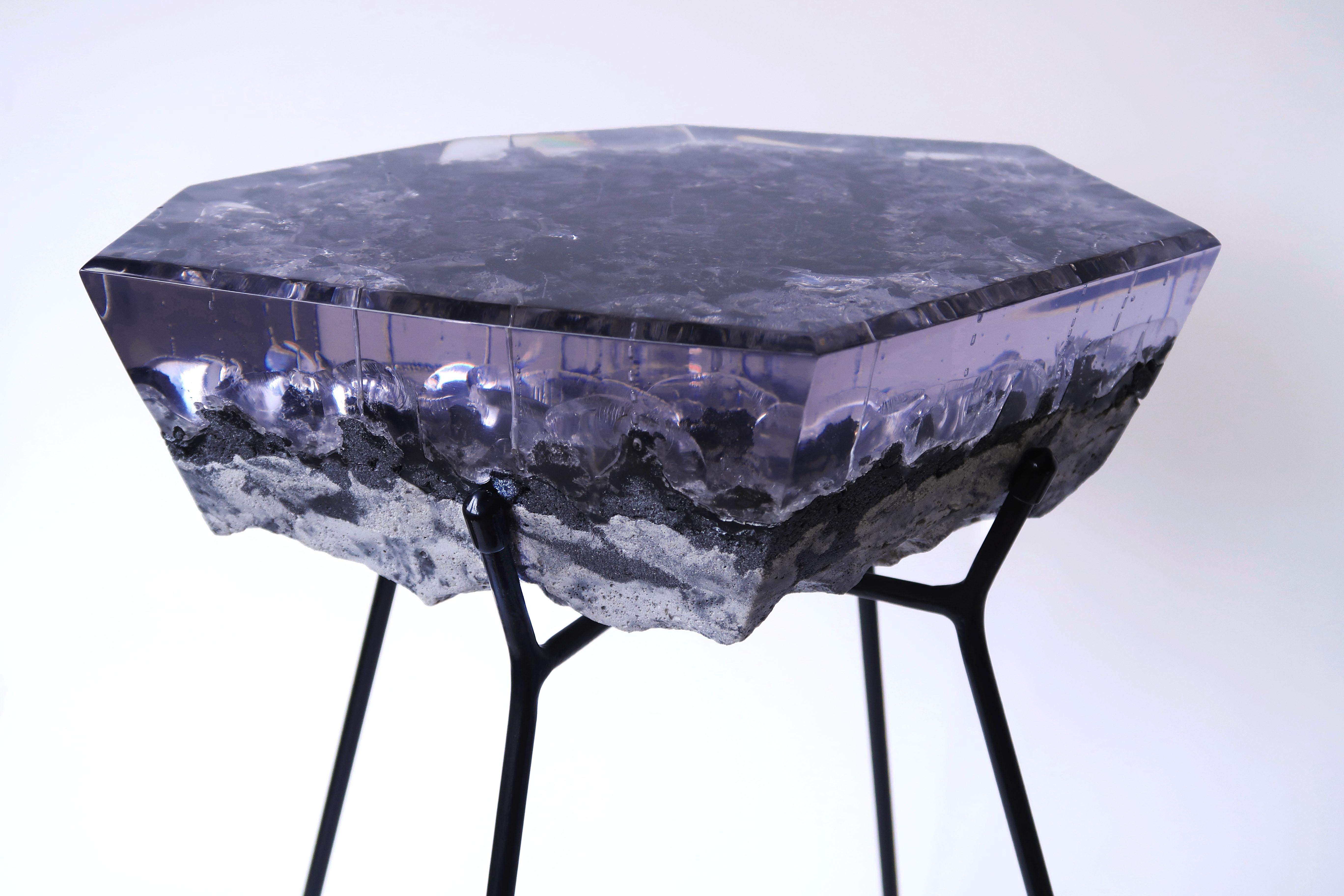 Polyester Solid Side Table Handmade by Jule Cats