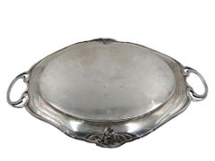 Solid silver Art Nouveau tray