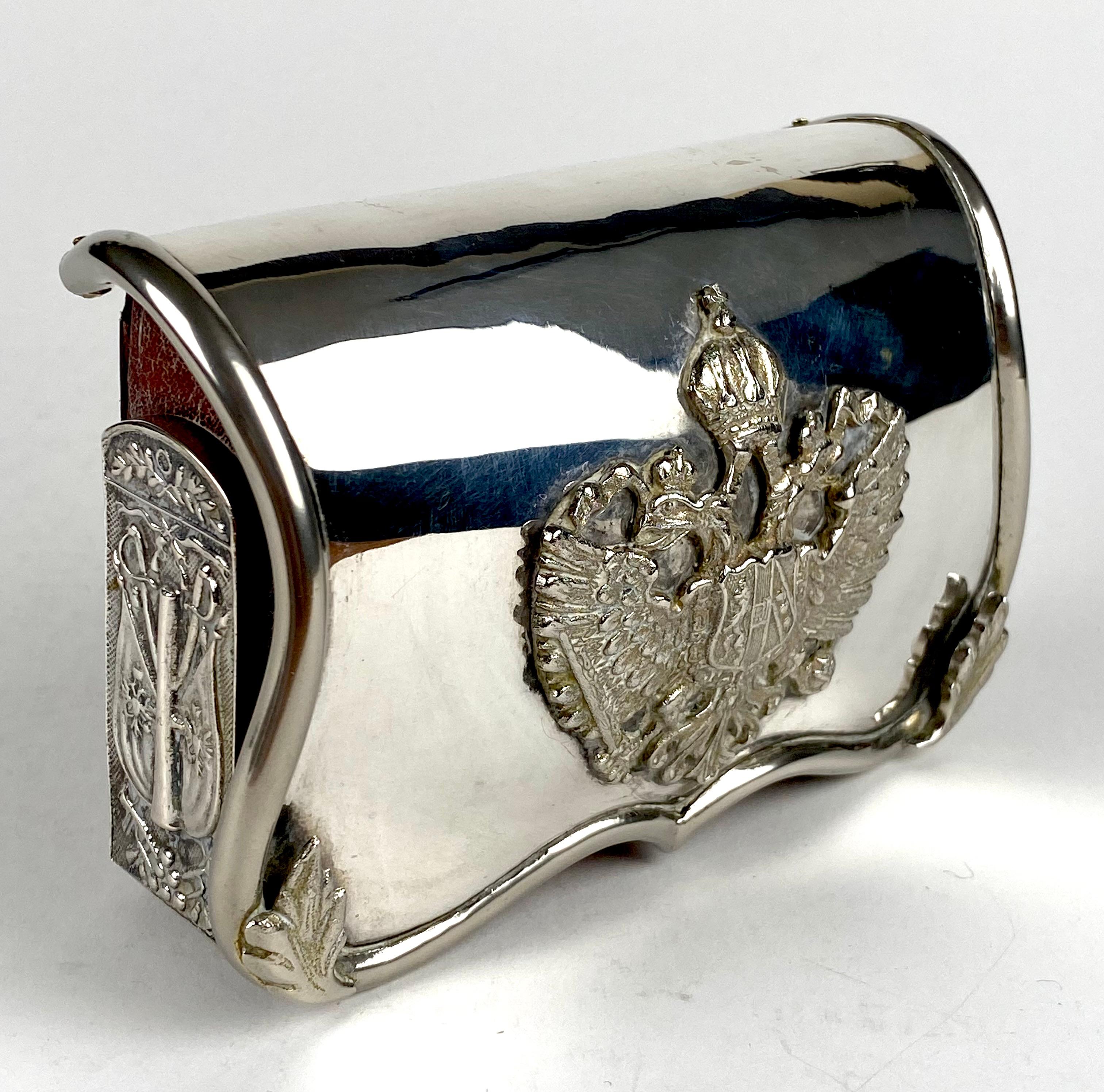 Solid Silver Austro Hungarian Military Cartridge Box Cavalry 1900 4
