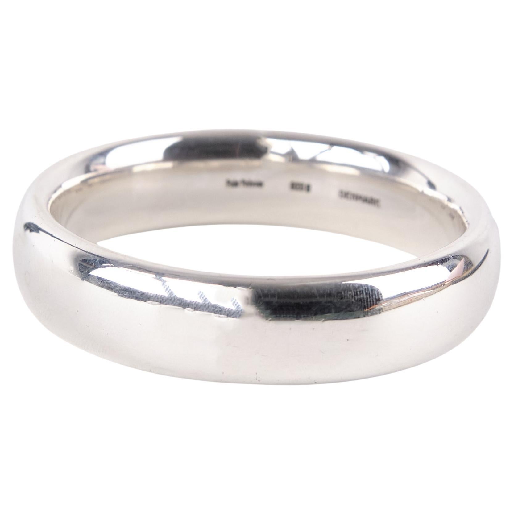 Solid Silver Bangle In 925 Sterling Marked Peder Pedersen For Sale