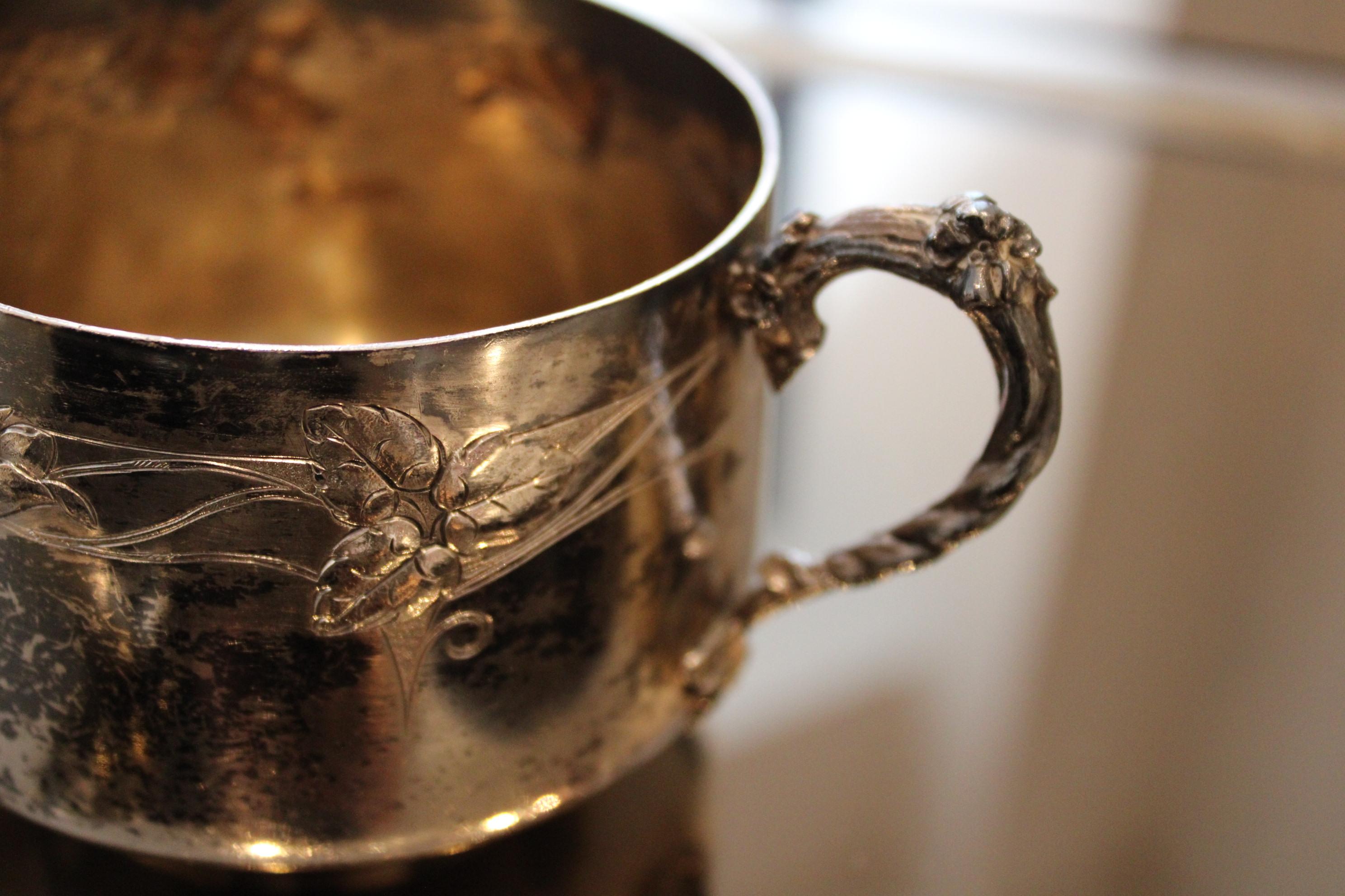 Solid Silver Breakfast in Its Box, 19th Century For Sale 6