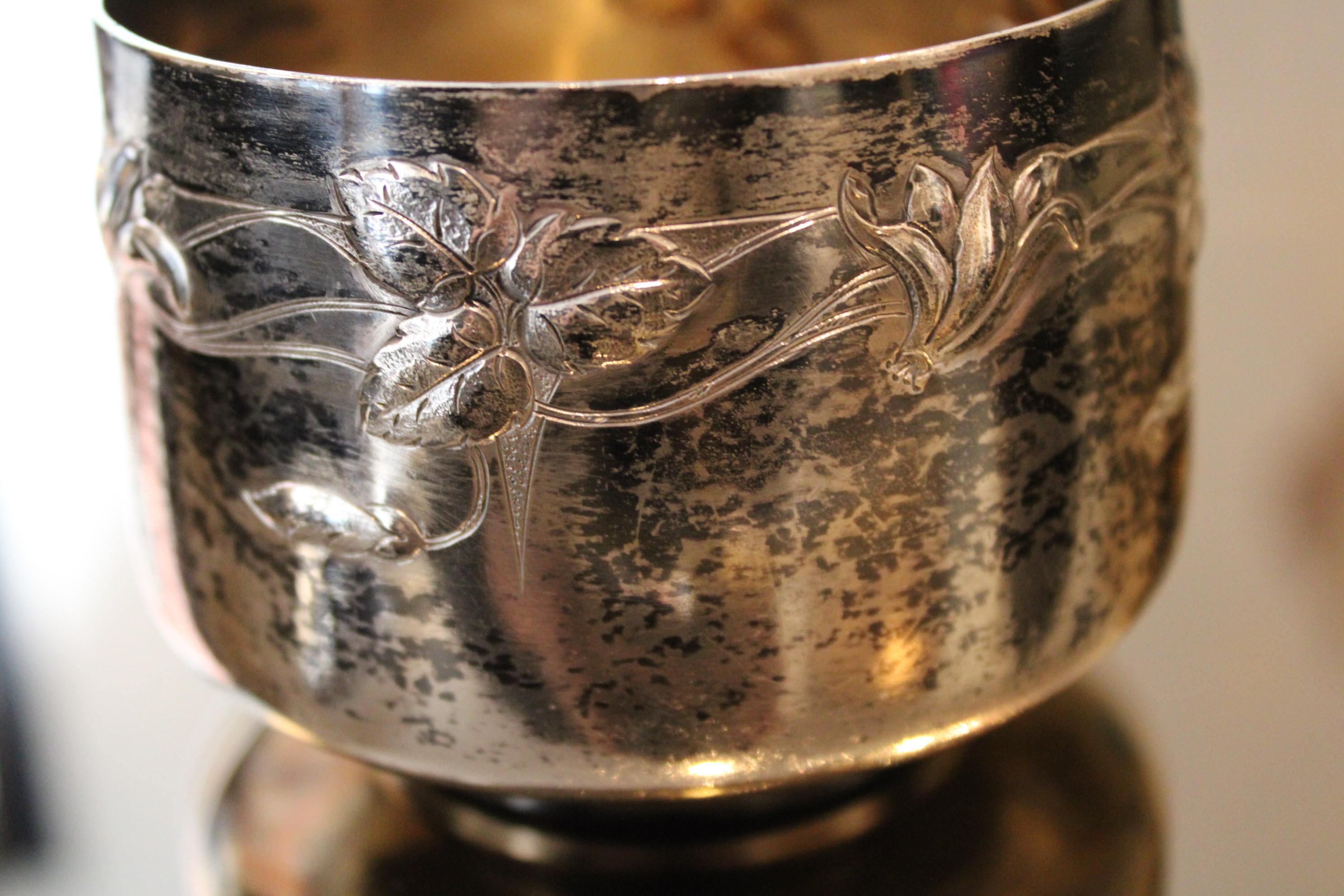 Solid Silver Breakfast in Its Box, 19th Century For Sale 9