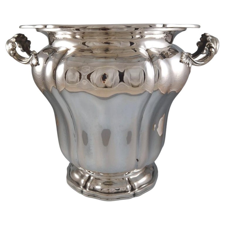 Solid Silver Champagne Ice Bucket For Sale at 1stDibs