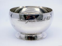 Solid Silver Christening Bowl by Harrods, London, 1939