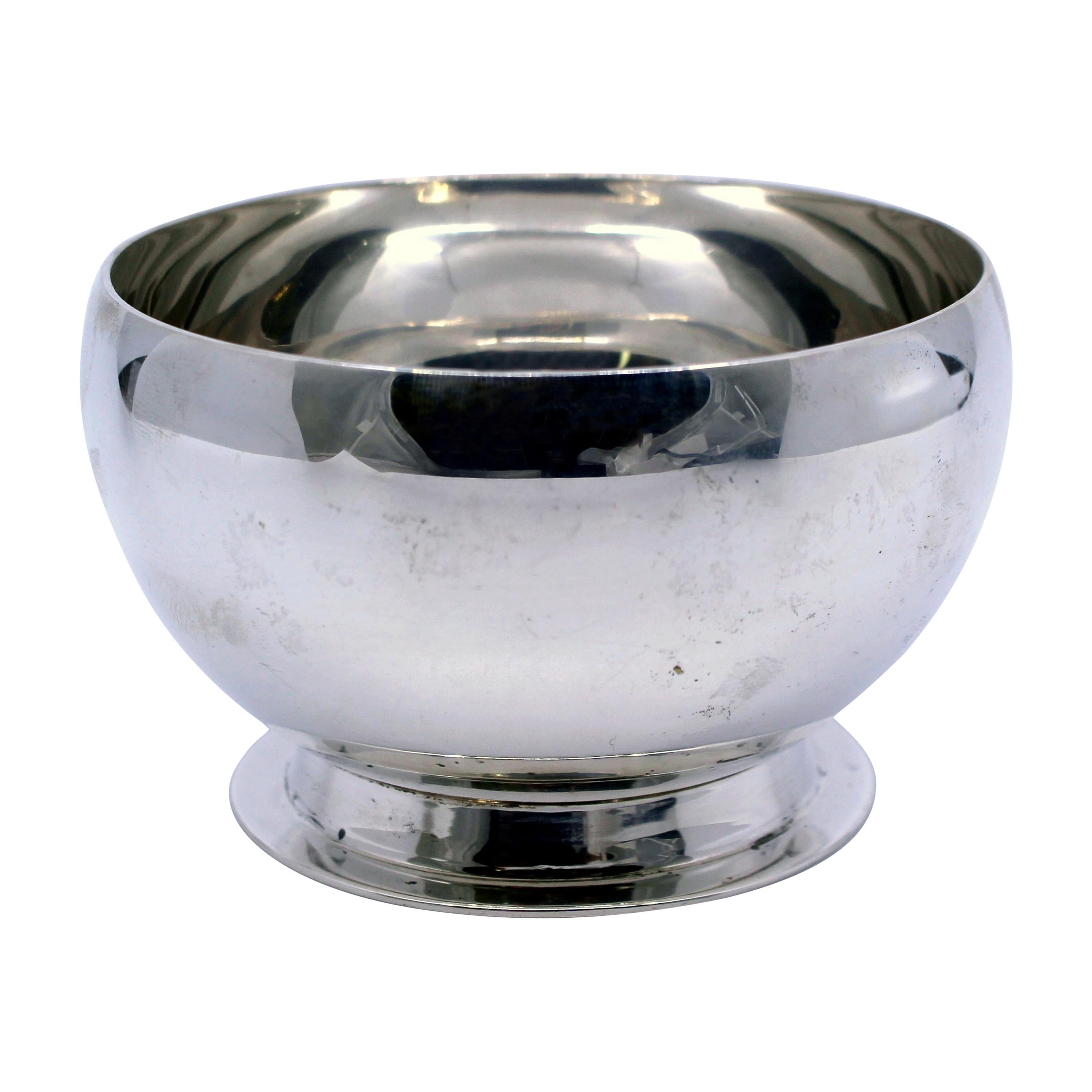 Solid Silver Christening Bowl by Harrods, London, 1939 For Sale