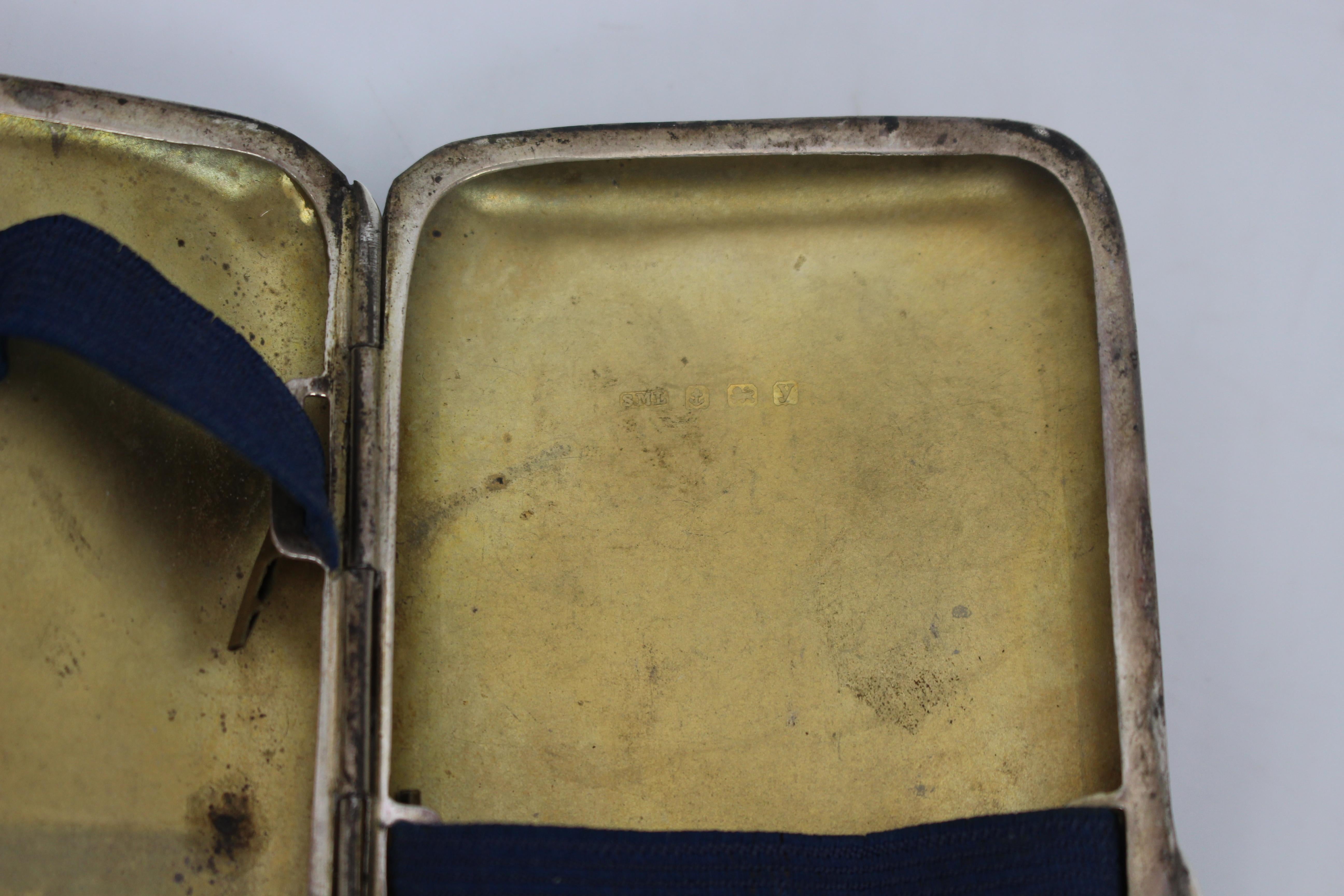 Sterling Silver Solid Silver Cigarette Case by Samuel M Levi