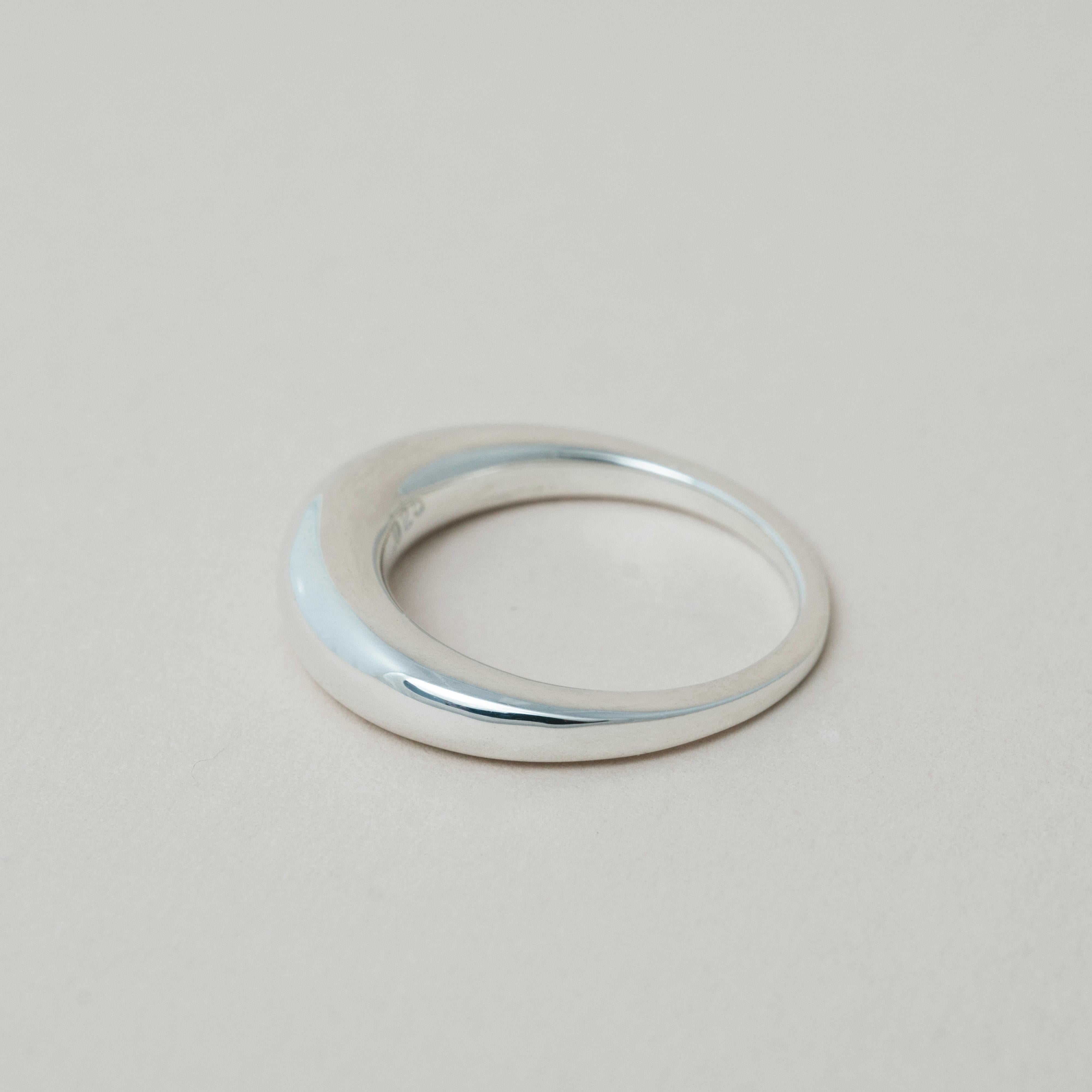 Massivem Silber Kreis Ring Revolution (Zeitgenössisch) im Angebot