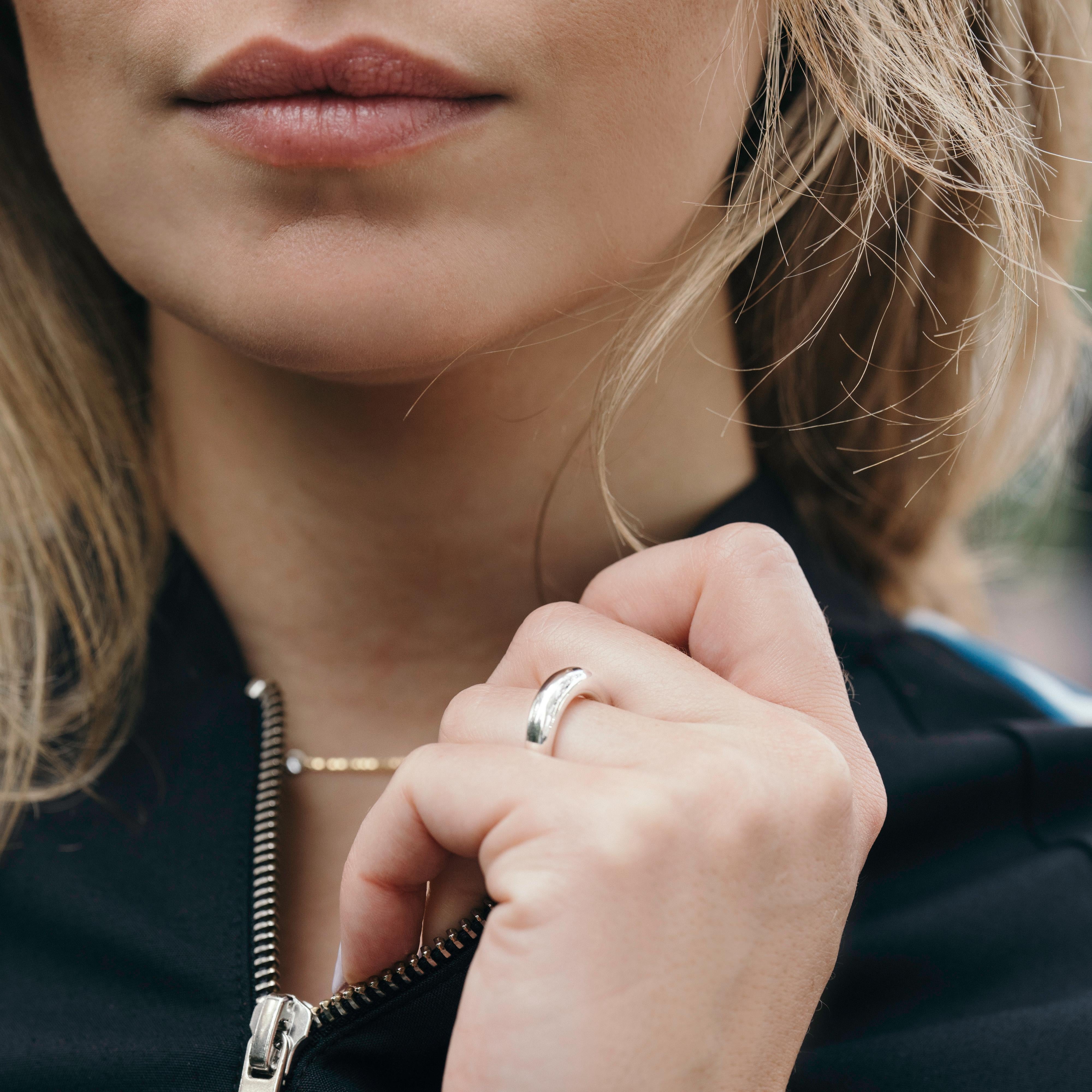 Massivem Silber Kreis Ring Revolution für Damen oder Herren im Angebot