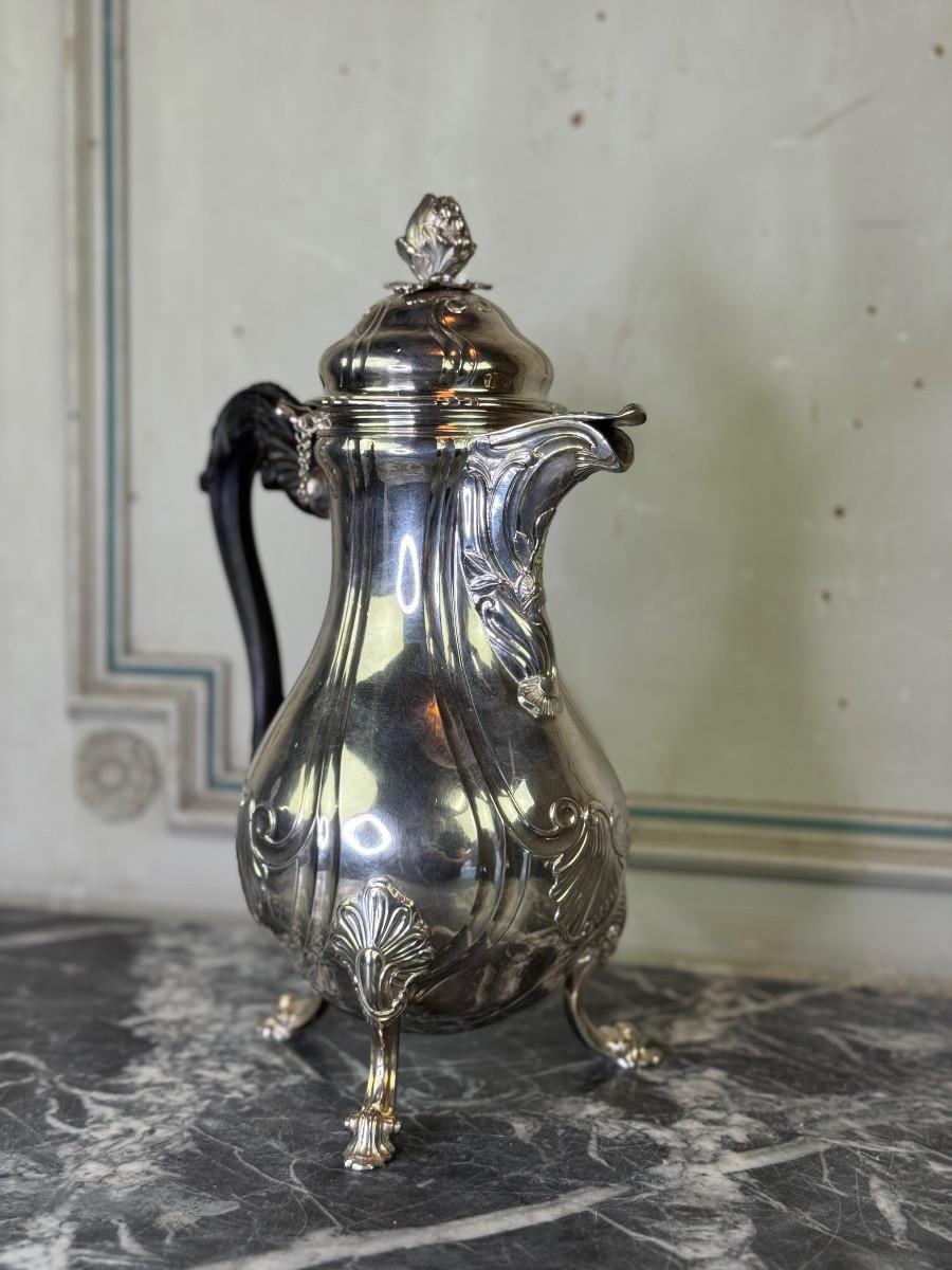Solid Silver Coffee Pot, Hallmarked in Ath for the Year 1770, Nicolas Delporte in vendita 4