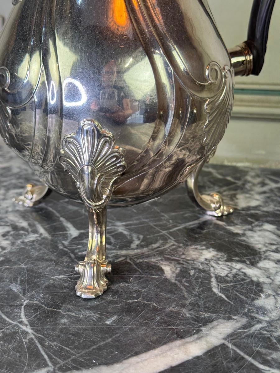 Francese Solid Silver Coffee Pot, Hallmarked in Ath for the Year 1770, Nicolas Delporte in vendita