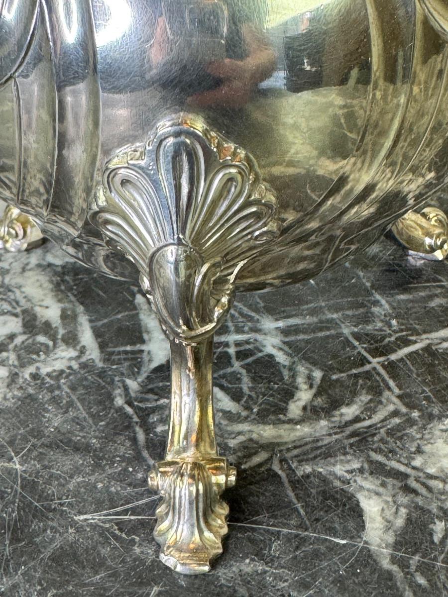 XIX secolo Solid Silver Coffee Pot, Hallmarked in Ath for the Year 1770, Nicolas Delporte in vendita