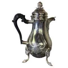 Solid Silver Coffee Pot, Hallmarked in Ath for the Year 1770, Nicolas Delporte