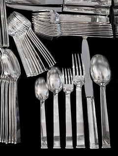 Ensemble de couvertsmodore en argent massif, Cardeilhac par Christofle