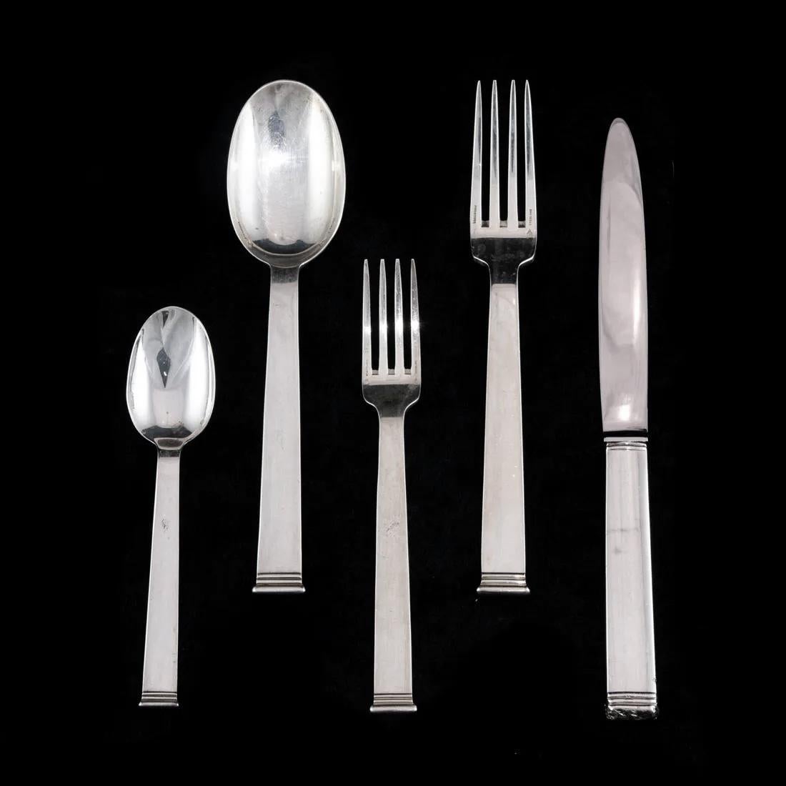 XX secolo Set di posate Commodore in argento massiccio, Cardeilhac di Christofle in vendita