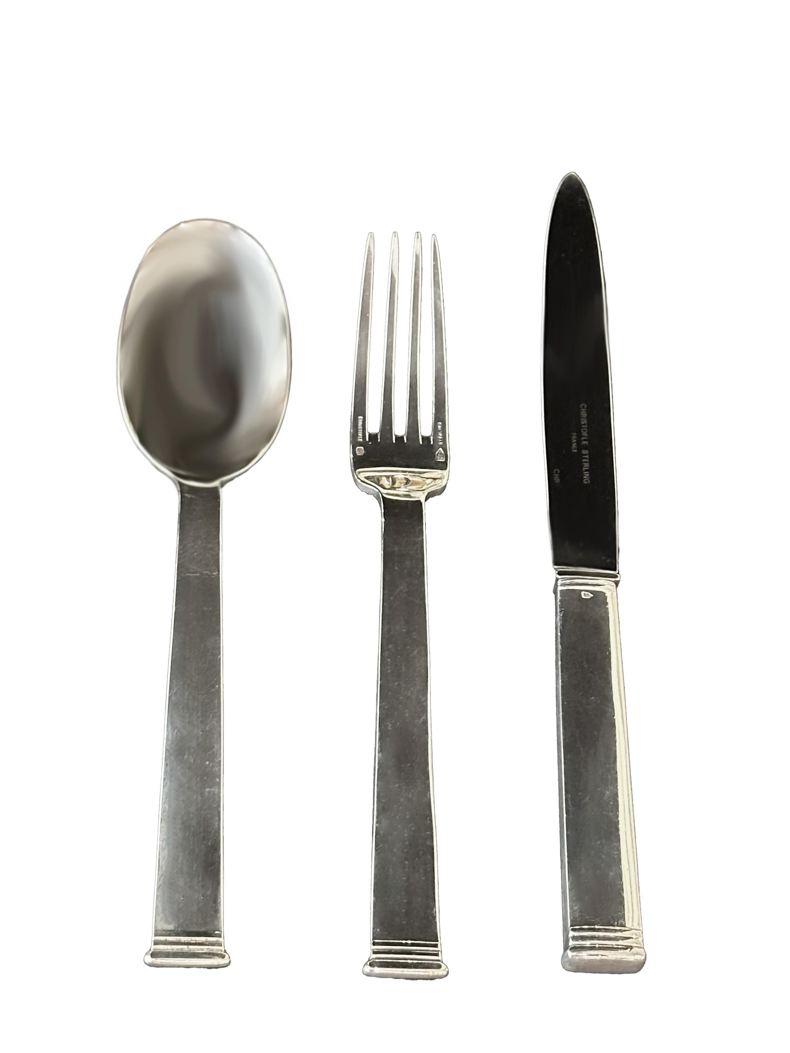 Argento Set di posate Commodore in argento massiccio, Cardeilhac di Christofle in vendita