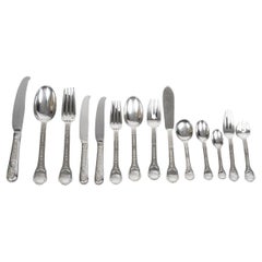 Solid silver cutlery set 187 pieces “Versailles” model by TETARD Frères.