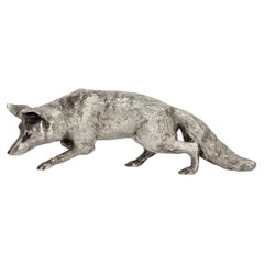 Vintage Solid Silver Fox, Dated 1987,Mappin & Webb,London.