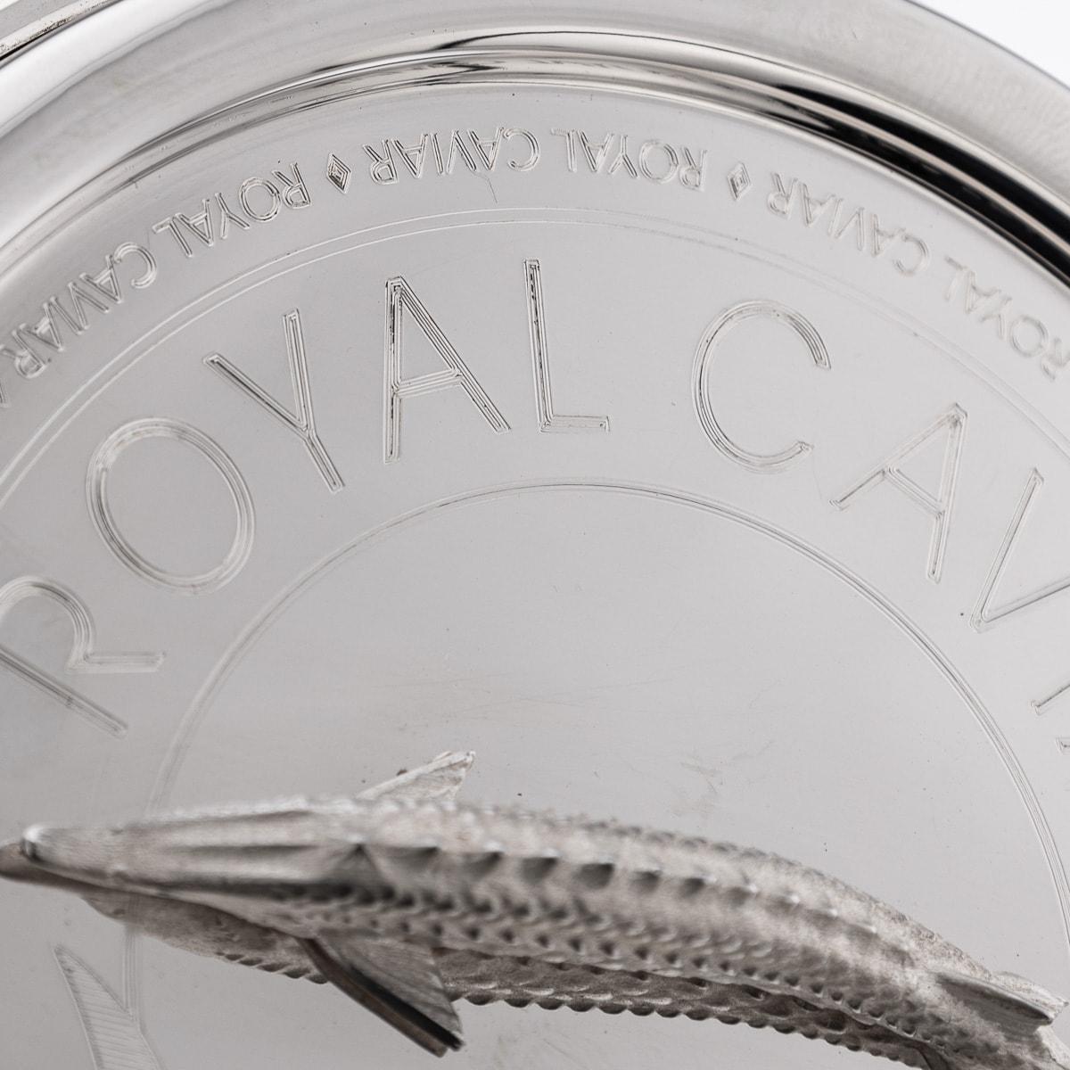 Caviar-Gefäß aus massivem Silber und Glas, Pushkin Alexander im Angebot 7