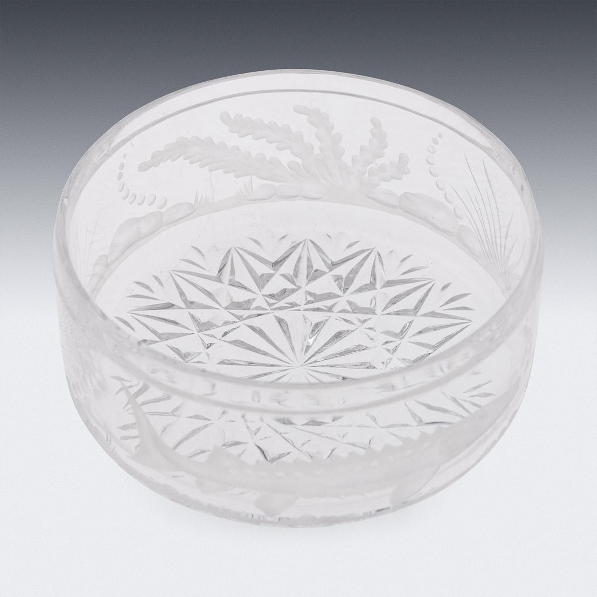 Caviar-Gefäß aus massivem Silber und Glas, Pushkin Alexander im Angebot 1