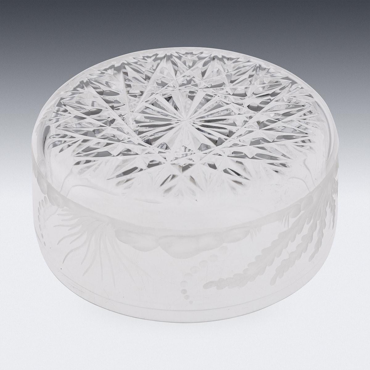 Caviar-Gefäß aus massivem Silber und Glas, Pushkin Alexander im Angebot 2