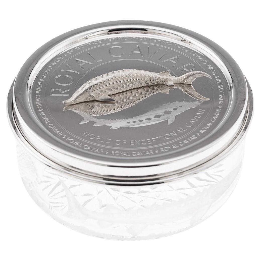 Jarra de caviar de plata maciza y cristal, Pushkin Alexander