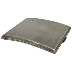 Vintage Solid Silver Hip Cigarette Case Birmingham, 1934