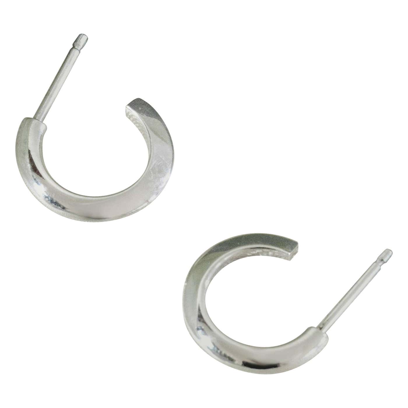 Solid Silver Hoop Earrings Small Flow Circle To Triangle For Sale At Solid silver hoop earrings small flow circle to triangle for sale at