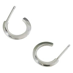 Boucles d'oreilles créoles en argent massif en forme de petit cercle, de cercle à triangle